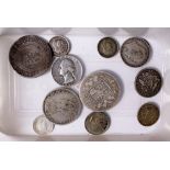 Collection of old coins including George III and Edward VII