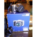 Boxed Olympus SP-800UZ digital camera with lenses