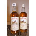 Two bottles of Famous Grouse blended Scotch whisky 1ltr 43%vol