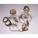 Selection of gold plated gent's jewellery