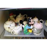 Tray of ceramics including teapot