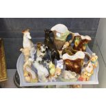 Tray of animals including Hornsea and Sylvac