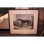 Framed print of Fortose, 1868 1000 guineas winner by E Lambert,