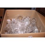 Box of mixed glass including sundae dishes