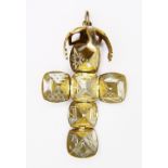 MASONIC BALL CROSS. Gold on silver Masonic ball cross  CONDITION REPORT: The closed ball is D: 18