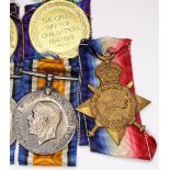 WWI MEDAL TRIO. WWI medal trio to RTS-5759 Pte S.