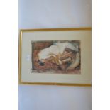 M. EMMETT - 1990. A naked lady in gilt frame. 45cms x 29cms. Est. £80 - £100.