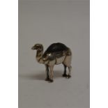 An unusual pin cushion in the form of a camel in the standing position. Birmingham 1906. By CS & IS.