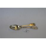 A pair of fiddle and thread dessert spoons. London 1840. By GA. Approx. 100 grams. Est. £25 - £30.