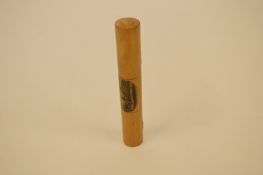 A small Treen hatpin holder depicting Henley-On-Thames. Est. £10 - £15.