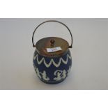 A good hinged top Adams biscuit barrel with swag decoration. Est. £30 - £40.