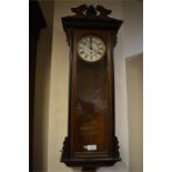 A mahogany Vienna regulator wall clock. Est. £40 - £50.