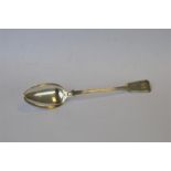A heavy fiddle and thread straining spoon. London 1903. By WE & WF. (Strainer missing). Approx.