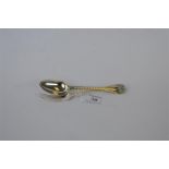A palm patterned dessert spoon and fork. London 1866/7. By GA. Est. £50 - £60.