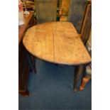 A mahogany two lap oval table on pad feet. Est. £40 - £60.
