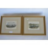 A pair of Exeter prints in gilt frames. Est. £15 - £20.