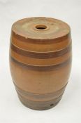 A large stoneware barrel. Est. £80 - £100.