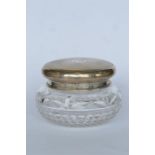 A large good quality hobnail cut dressing table jar. London. Est. £40 - £50.