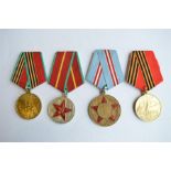4 x Russian/Soviet Jubilee medals. Est. £10 - £15.