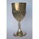 A large half fluted goblet. London 1894. By WB&S. Approx 395 grams. Est. £90 - £100.