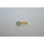 A good diamond single stone ring in 18 ct claw mount. Est. £600 - £700.