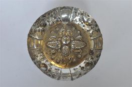 A Continental circular bowl with ball decoration embossed with fruit. Approx 200 grams. Est £60 - £