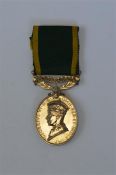 Single George VI Territorial Efficiency Medal (7600968 Warrant Officer class 2, B Brook, REME). Est.