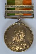 Single Kings South Africa medal with two clasps “South Africa 01 and 02” (5059 Private J Hopkins
