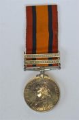 Single Queens South Africa medal (3rd type reverse), (23749 A/Bombardier F Whitelock 19th Bty RFA)