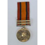 Single Queens South Africa medal (3rd type reverse), (23749 A/Bombardier F Whitelock 19th Bty RFA)