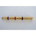 A good quality gold triple extending pencil with loop top. Est. £150 - £200.
