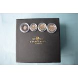 A King George VI 1937 four coin Maundy set in proof case and box, the London Mint, together with