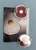 Two Lest We Forget £5 proof coins.