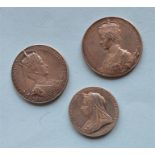 A group of three silver Coronation coins.