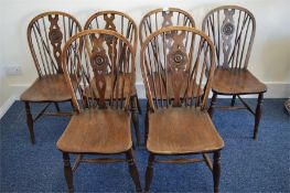 A set of six Antique spindle back chairs. Est. £400 - £500.