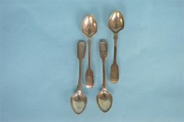 A set of four fiddle pattern egg spoons. London 1835. By TH&TH. Est. £40 - £50.