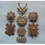 8 pieces to include: Glasgow Highlanders, Camerons, Scottish Horse, Scottish Light infantry and