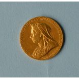 A Victoria gold commemorative coin.