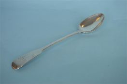 An Exeter fiddle pattern basting spoon. 1825. By GF. Approx. 115 grams. Est. £70 - £80.