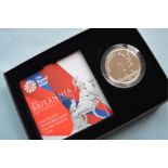 A Royal Mint boxed one ounce Britannia coin.
