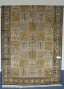 An Indian silk rug with panel design. Approx. 206 cms x 134 cms. Est. £50 - £80.