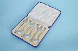 A boxed set of six coffee spoons. Sheffield. By M&W. Est. £20 - £30.