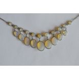 A good moonstone fringe necklace in silver. Est. £150 - £200.