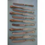 A set of six plus four Continental knives with sta