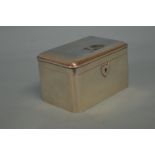 A good Dutch tea caddy with gilt interior, shield