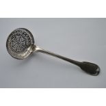 A Continental fiddle and thread sifter spoon. Appr