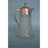 A good heavy large hobnail cut lemonade jug with c