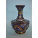 A good Cloisonne vase, the body enameled with drag