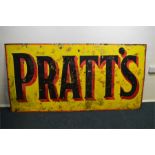 A large Pratts sign. Est. £40 - £60.