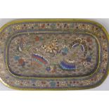 A good early Closonne dish attractively enameled w